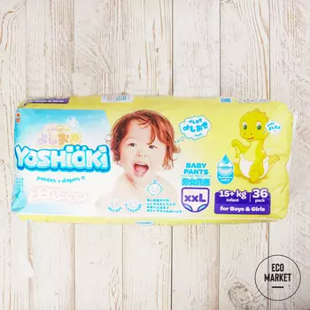 Подгузники-трусики Yoshiоki для детей, размер XXL, 15+ кг ~ 36 шт