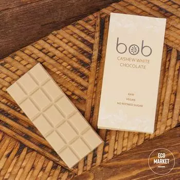Шоколад белый на кешью и зелёной гречке, bob - 50 г