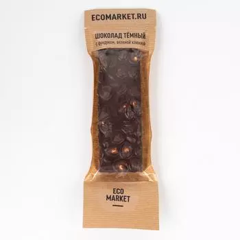 Шоколад Ecomarket.ru темный с фундуком и клюквой - 70 г