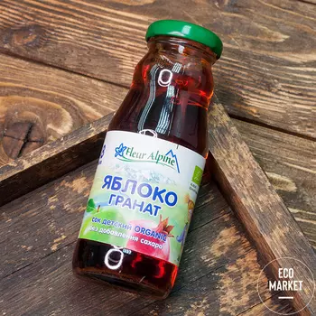 Сок Яблоко и гранат с 8 месяцев, Fleur Alpine - 200 мл