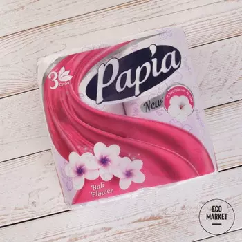 Туалетная бумага Papia Bali Flower ~ 4 шт. в упаковке