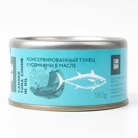 Тунец кусочками в масле - 185 г