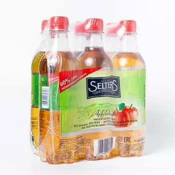 Вода минеральная c яблочным соком, Selters, газ, 0.5 л, по 6 шт. Германия
