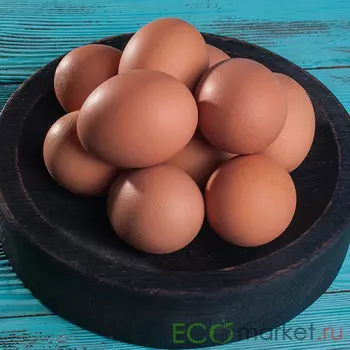 Яйцо куриное коричневое, мытое и дезинфицированное - 10 шт. в упаковке