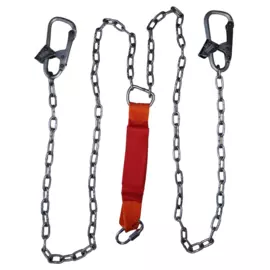 Строп аГд-Кс (двуплечий с амортизатором, с монтажн. и соед.карабином, цепь)