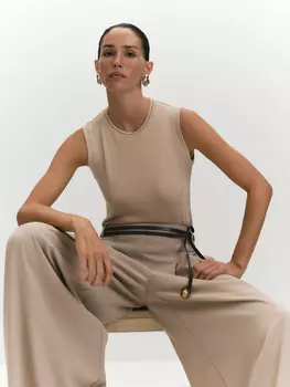 Базовый топ с подвязом по горловине XS(42)