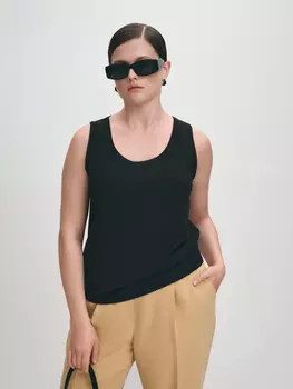 Базовый трикотажный топ из вискозы M(46)