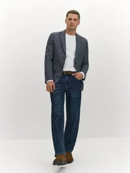 Пиджак из вискозной ткани с принтом пье-де-пуль S(48)