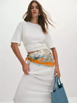 Блуза из плетеного трикотажа с эффектом вязаного M(46)