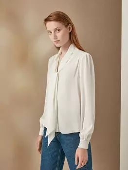 Блуза из струящейся ткани S(44)