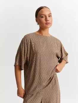 Блуза из вискозы с принтом M(46)