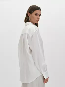 Блуза изо льна и вискозы с вышивкой пайетками M(46)