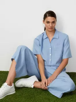 Блуза льняная укороченная L(48)