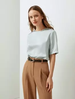 Блуза лёгкая с атласным блеском S(44)