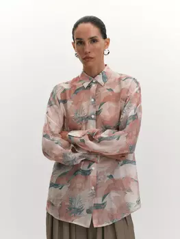 Блуза рубашечного кроя из вискозной ткани XS(42)