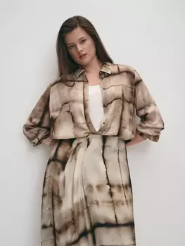 Блуза с абстрактным принтом из вискозы M(46)