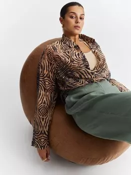 Блуза с абстрактным принтом M(46)