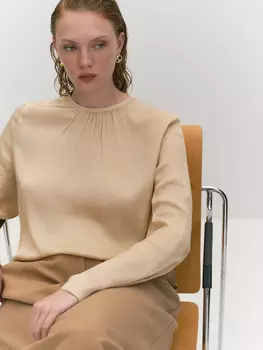 Блуза с атласным блеском из EcoVeroViscose XXL(52)