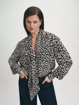 Блуза с бантом XL(50)