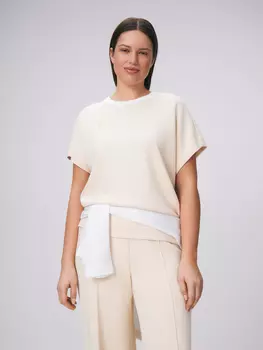 Блуза с цельнокроеным рукавом и брендированием M(46)