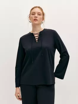 Блуза с декортативной шнуровкой M(46)