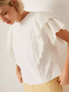 Блуза с дизайнерским рукавом S(44)