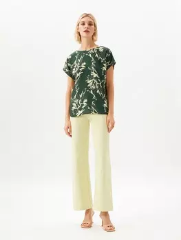 Блуза с коротким рукавом зеленая S(44)