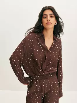 Блуза с принтом "polka-dot" XS(42)