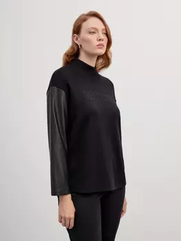 Блуза с рукавами из экокожи 3XL(54)