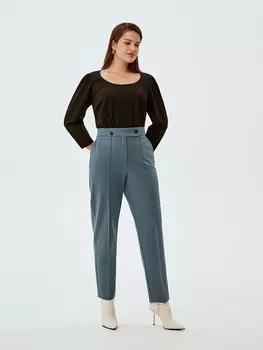 Блуза с укороченным рукавом чёрная XL(50)