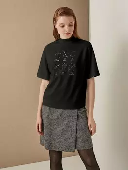 Блуза с воротником-стойкой XL(50)