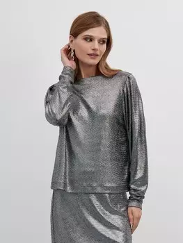 Блузка из блестящего трикотажа M(46)