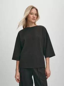 Трикотажная блуза с рукавом 3/4 XS(42)