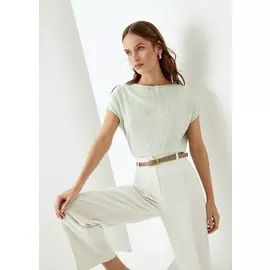 Топ с крэш-эффектом вязаный M(46)