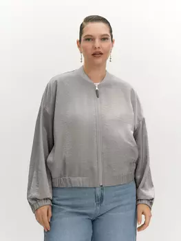 Бомбер с подвязами и эффектом крэш M(46)