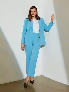 Брюки голубые со стрелками XL(50)