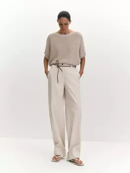 Брюки из хлопковой ткани с регулировкой низа M(46)