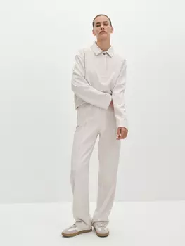 Брюки из меланжевого хлопка со стрелками XS(42)