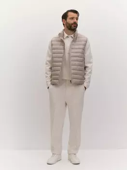 Брюки из меланжевого хлопкового трикотажа XXL(56)