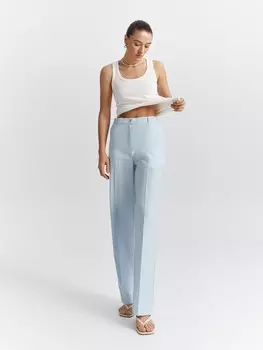 Брюки из смесового льна XS(42)