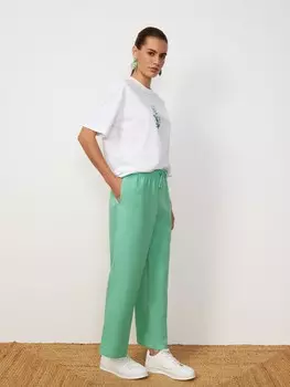 Брюки изо льна с кулиской S(44)