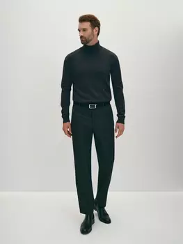 Классические брюки прямого кроя из смесовой ткани S(48)