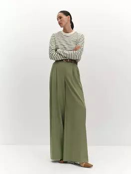 Брюки палаццо из вискозной ткани ELIS