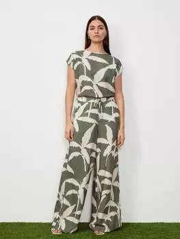 Брюки-палаццо с принтом L(48)