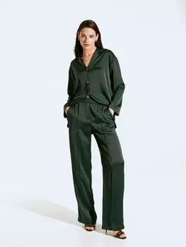 Брюки-палаццо с застроченными стрелками S(44)