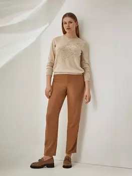Брюки прямого силуэта бежевого оттенка M(46)