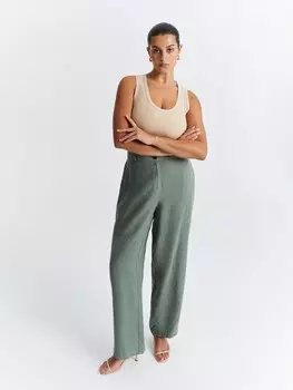 Брюки прямые изо льна M(46)