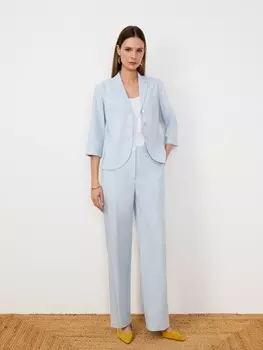 Брюки прямые со льном S(44)