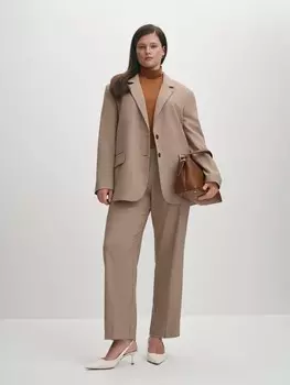 Брюки прямые в мелкую клетку M(46)