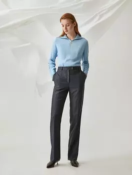 Брюки расклешенные с разрезами S(44)